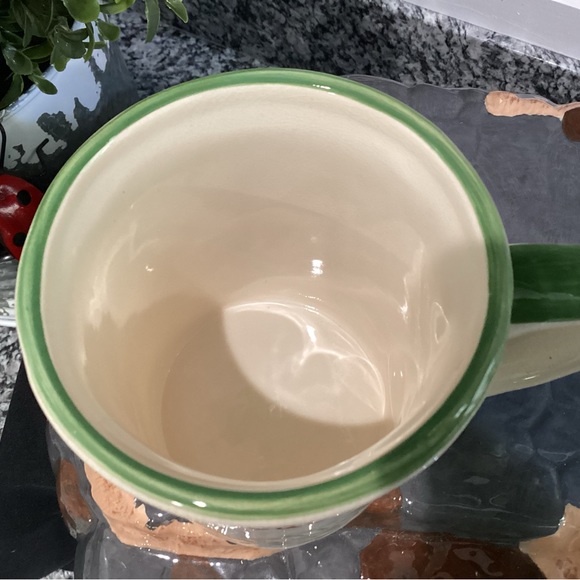 🟢 Vintage - Ceramic Crafted “Peace” themed Coffee or Tea Mug / Cup - Huge - Nice - Picture 5 of 9